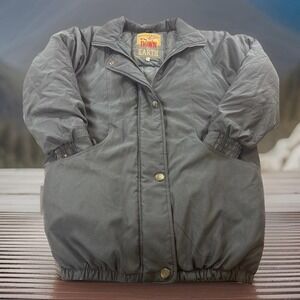 Y2K Down‎ To Earth Men S green Puffer Coat Down Filled Winter Warm Parka Jacket